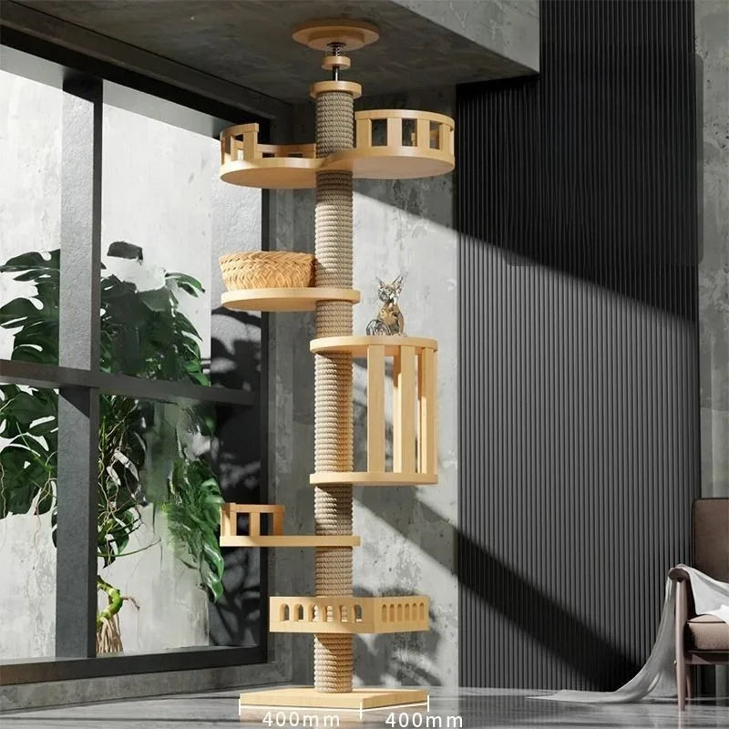 Cat Tree Multilayer Rotatable Moisture Proof Breathable Scratching Posts Save space Cat Tower For Home Indoor Cats Shelves 캣타워