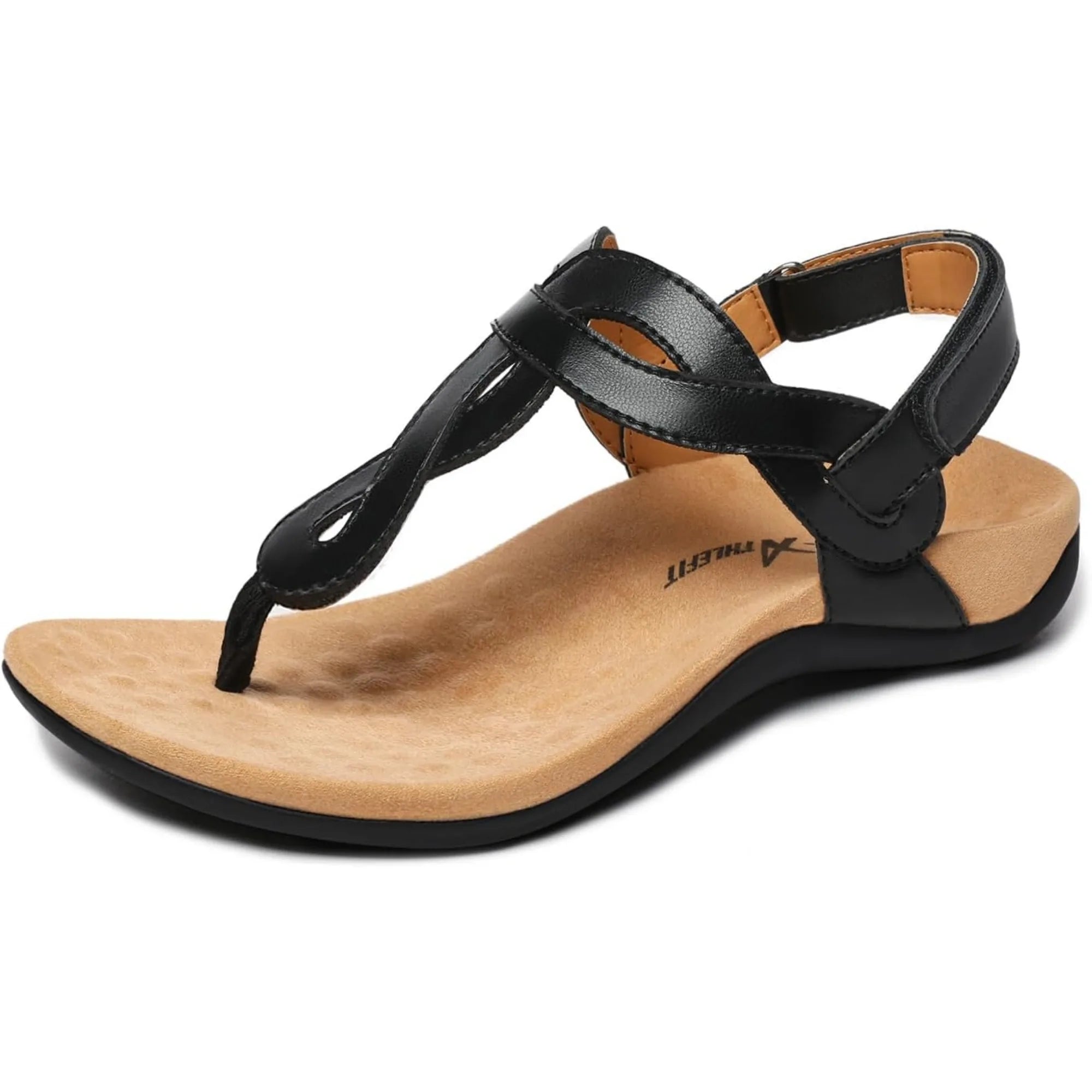 Women's Orthopedic Arch Support Sandals Comfortable Thong T-Strap Orthotic Casual Flat Sandals