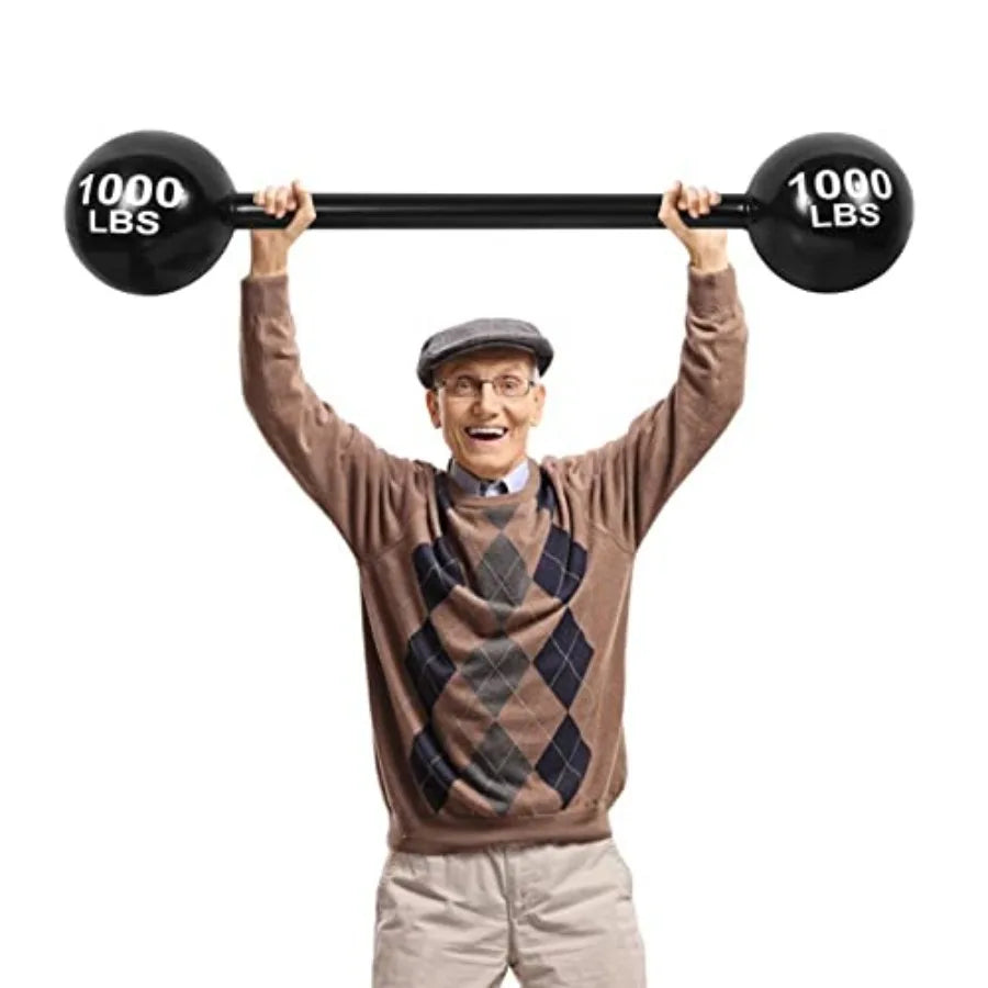 2 PCS Giant Inflatable Dumbbell Barbell Funny Carnival Circus Birthday or Halloween Party Decorations Fake Weights Cosplay Prop