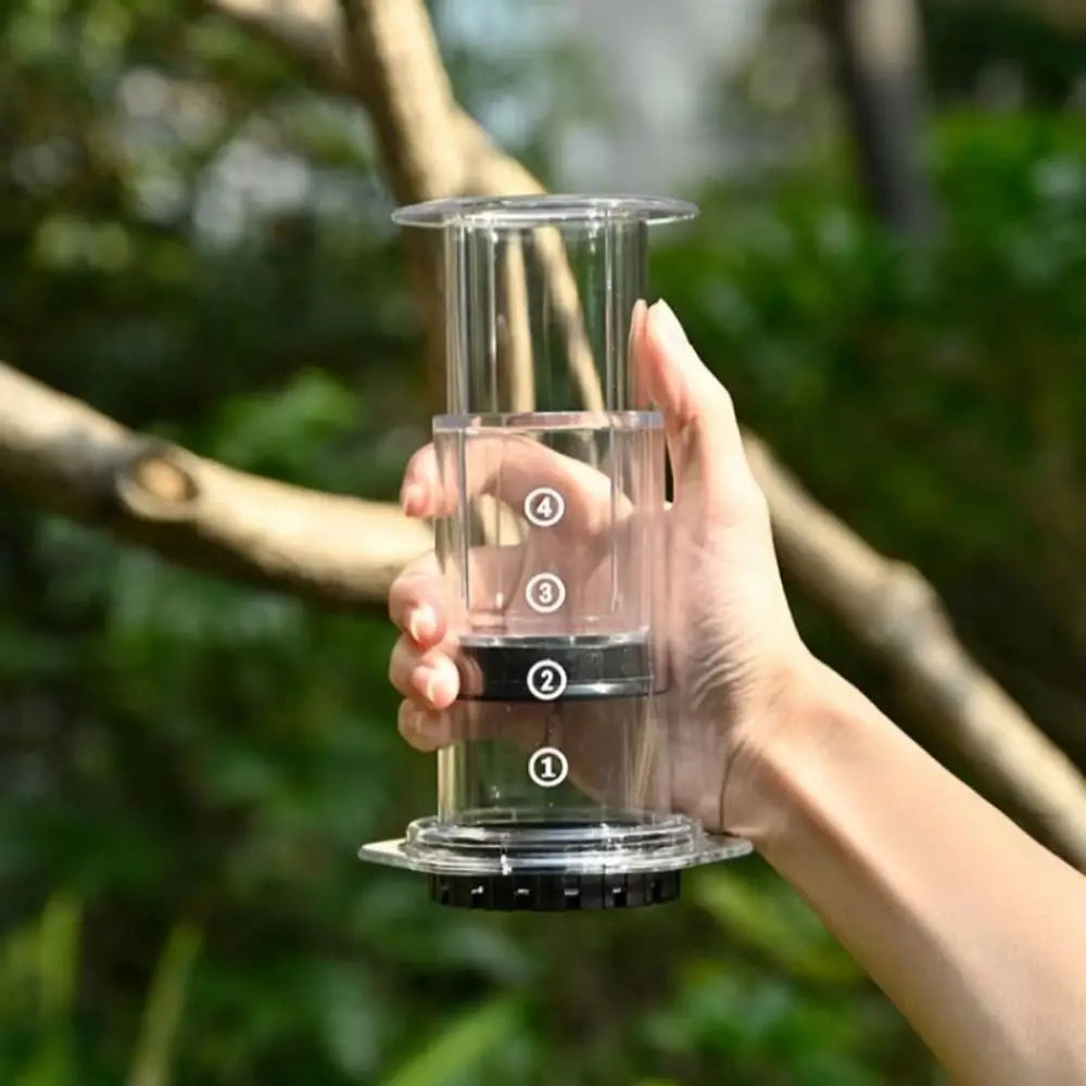 Share Pot Portable Coffee Kettle French Style Anti-slip Press Coffee Pot Transparent Light Weight Hand Pour Coffee Maker Outdoor