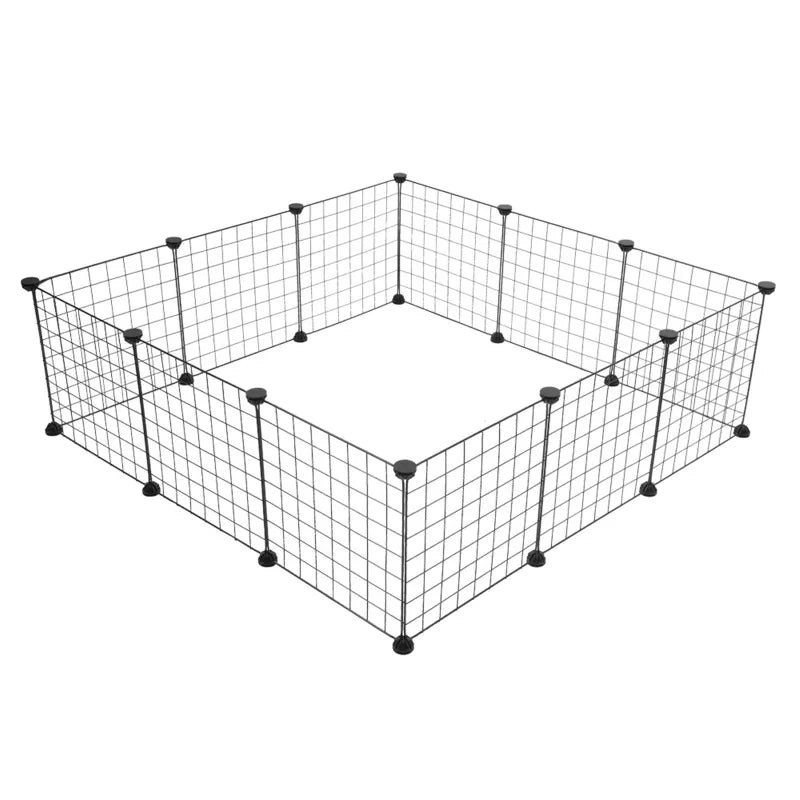 Pet Playpen, Small Animal Cage Indoor Portable Metal Wire Yard Fence for Small Animals, Rabbits Kennel Crate Fence Tent