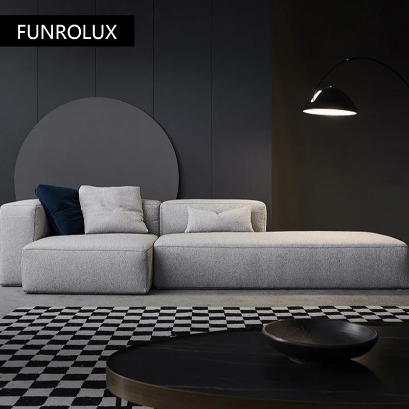 Modern fabric sofa home living room large apartment Nordic modern simple large living room high-end entry Lux sofa
