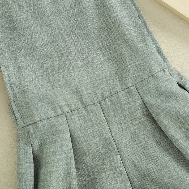 Infant Boys Denim Overalls Sleeveless Patchwork Straps Shortall Summer Backless Toddler Romper Jumpsuit Outfit for Baby