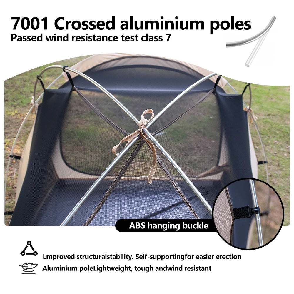 Ultra-Light 2-3 Person Hiking Tent – Snowproof, Portable, Double-Layer Aluminum Frame, Durable Oxford Fabric for Camping