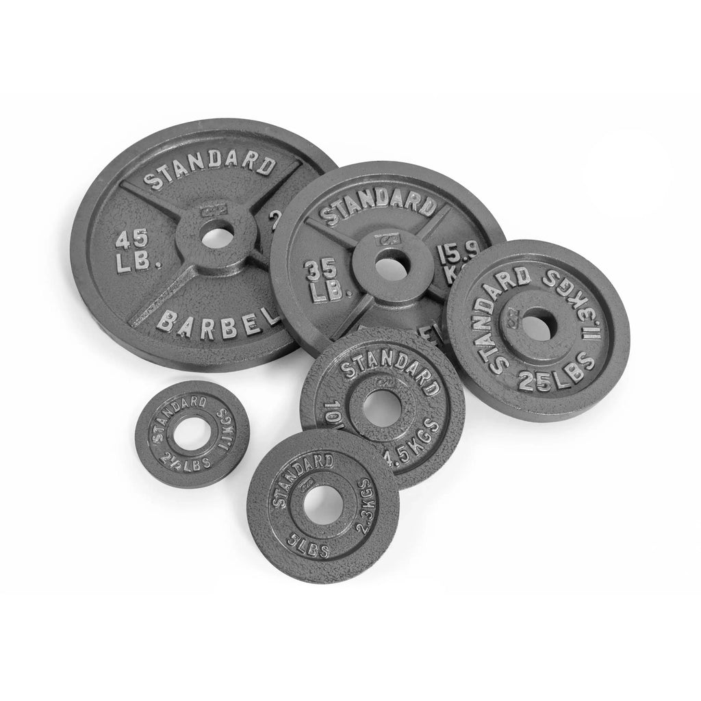Barbell Gray  Cast Iron Weight Plate, 25 lb,Made of solid cast iron for durability