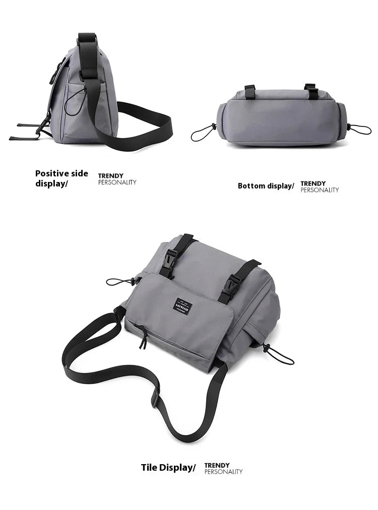 Men's Crossbody Bag Trendy Brand Workwear Style Trendy Single Shoulder Crossbody Bag Fashionable Mailman Bag for Men