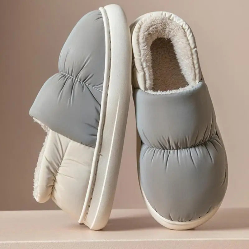 Women's Warm Winter Slippers Slip-on House Slippers Soft Sole Slippers Plush Faux Fur Lining House Slippers For Women Men Winter