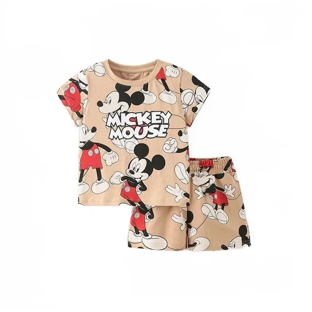 0-3year Old Baby boys Clothes set Outfits Summer Short Sleeved T-shirt Sets Toddler Costume Printed Cartoon Cute boys Suits