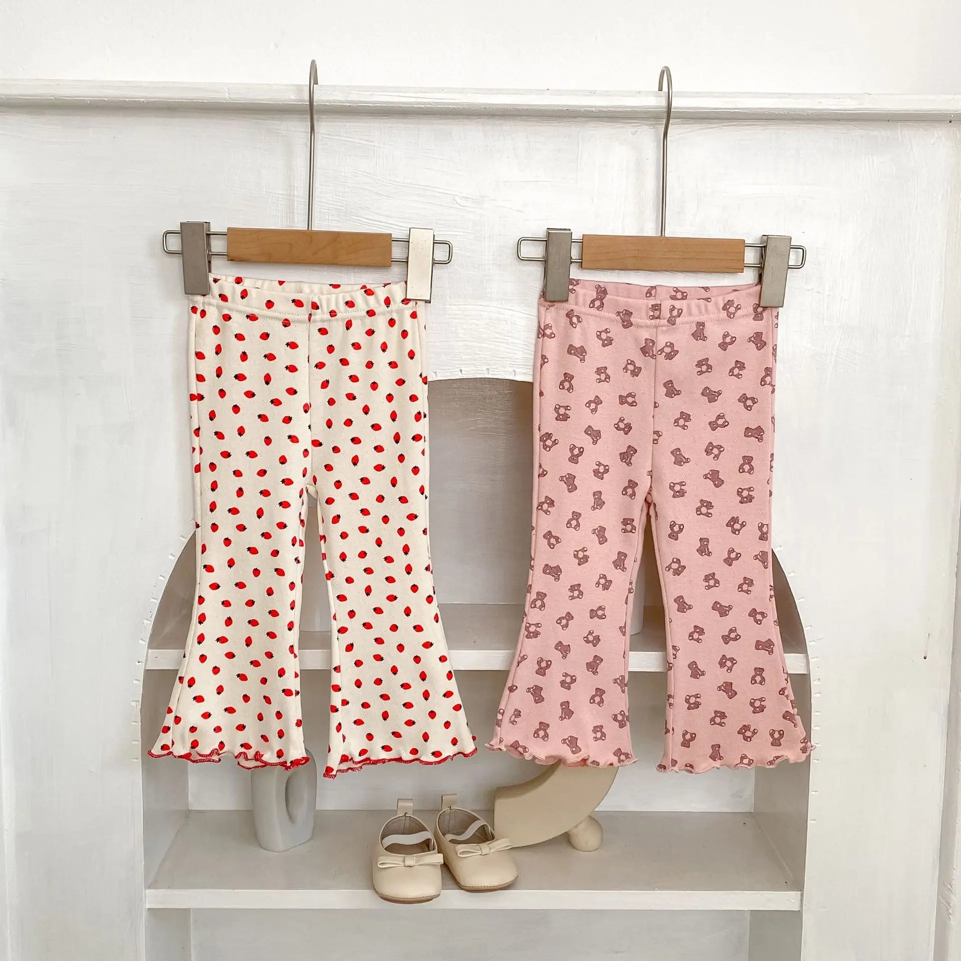 2025 New Korean Version Autumn Baby Girl Floral Micro Print Baby Leggings Baby Mosquito Proof Pants