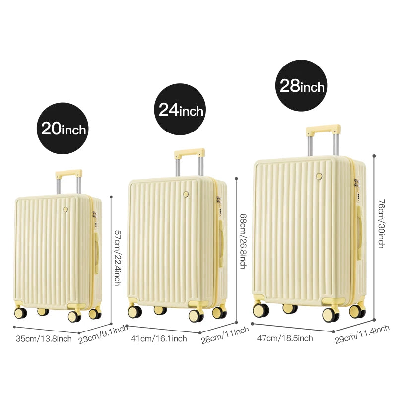 20/24/28-Inch Roller Suitcase Travel Handle Luggage With Universal Wheels For Both Men And Women Lightweight And Large Capacity