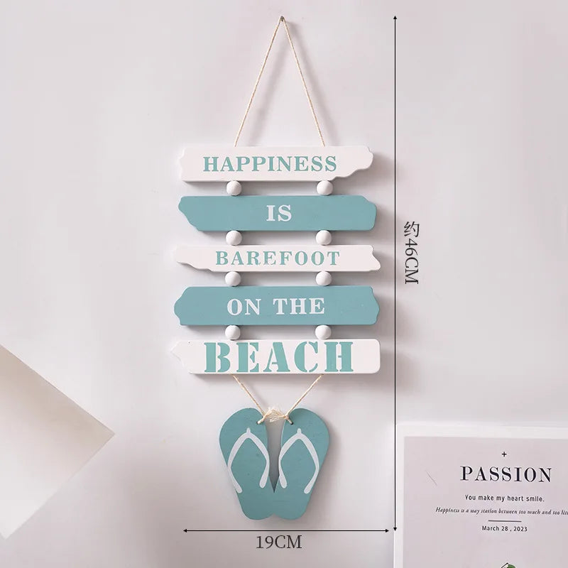 Mediterranean Creative Listing Wall Decor Pendant Wall Hanging Ornaments Vintage Living Room Ocean Beach Theme Restaurant