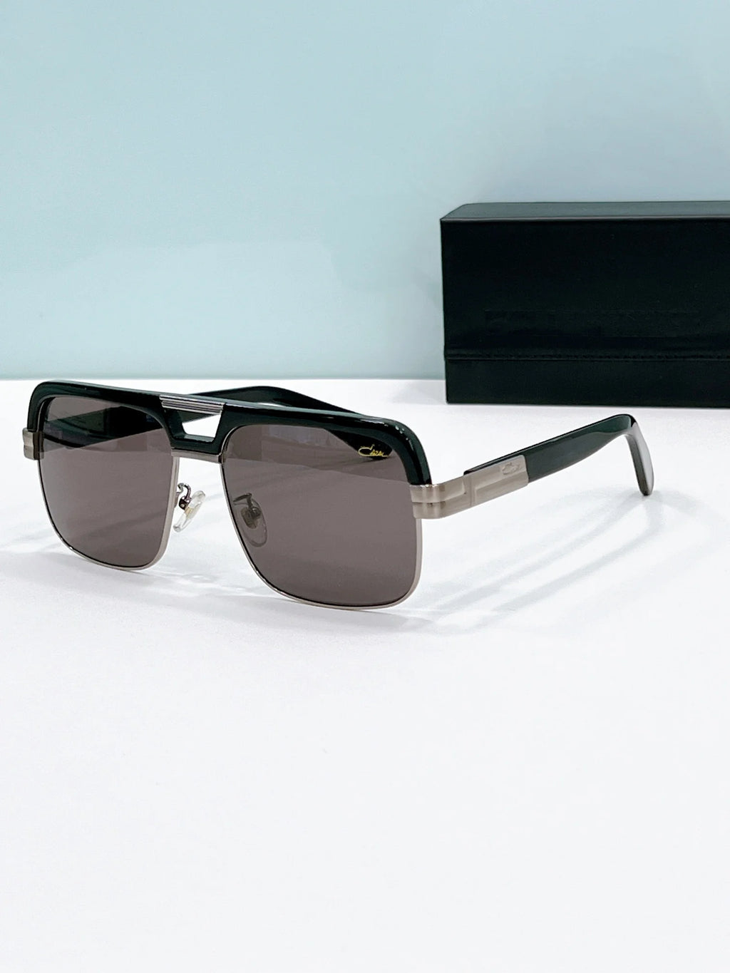 Original CCAZAL MOD993 Luxury Black Acetate Frame Square Men Sunglasses Yellow Lenses Driving Anti-Glare Women Couple Eyewear