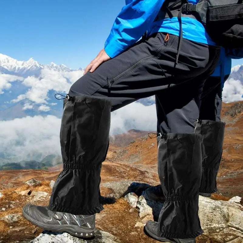 1Pair Snow Gaiters Outdoor Ski Legging Gaiters Wear Breathable Shoes Covers Adjustable Elastic Band Hiking Waterproof Gaiters