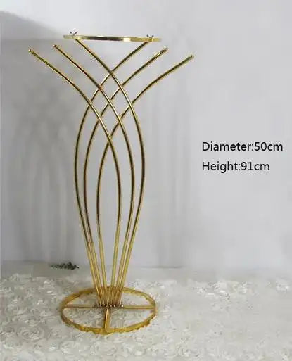 Wholesale Geometric Metal Floor Vases Column Stand Road Lead Flower Centerpieces for Wedding Home Events Decor