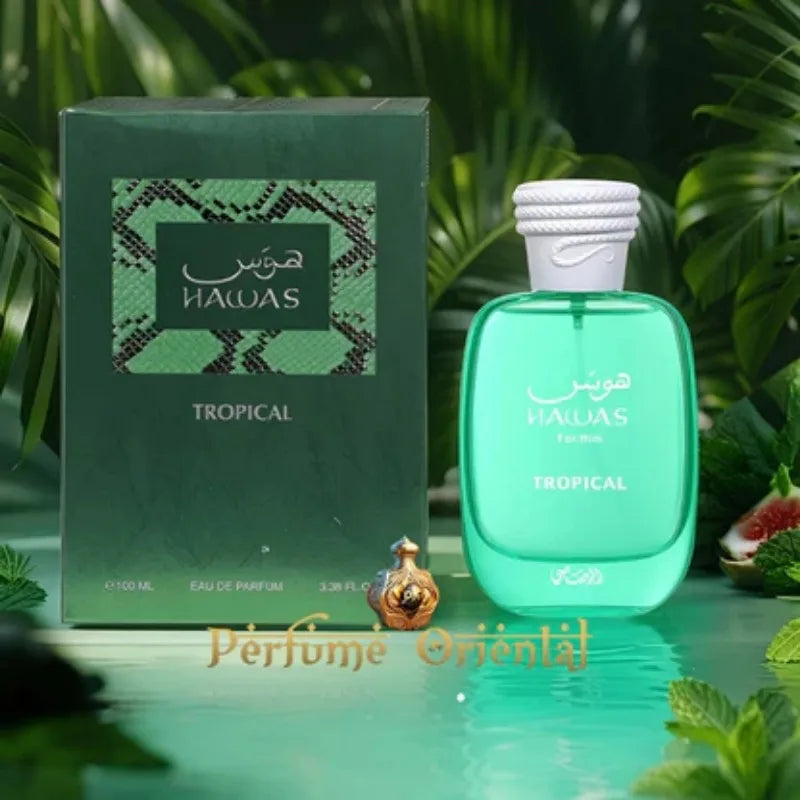 100ML RASASI Hawas Tropical Eau De Parfum Spray Para Hombre Pheromone Fragrance Arabian Women's Perfume Pheromone Cologne Man