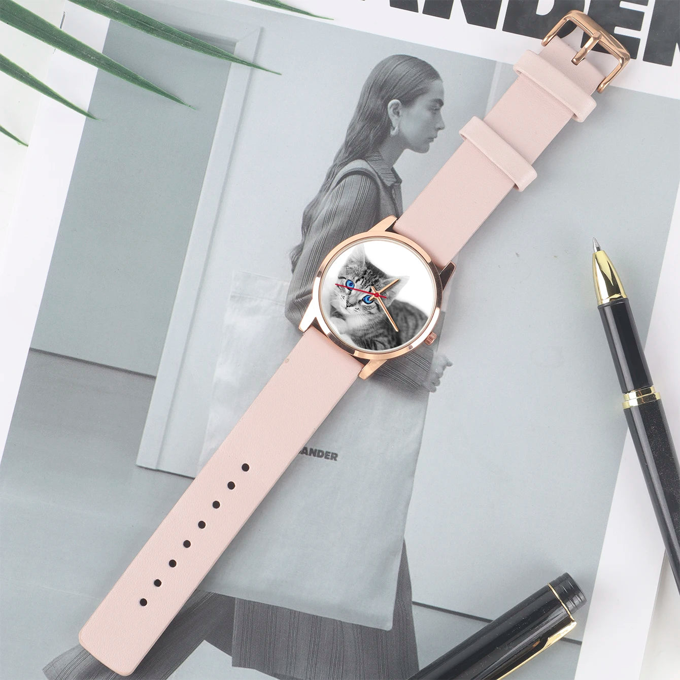 Son Watches for Women Friend Woman Watch Wife Family Logo Cat Women's Wristwatch DIY Dial Quartz Handcuffs Pet Custom Made Photo