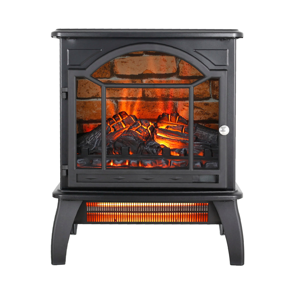 18 inch 3D Realistic Flame Electric Infrared Quartz Fireplace Stove with remote control