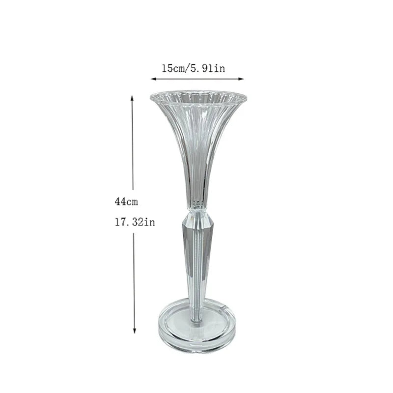 10pcs Modern Acrylic Flower Stand - Clear Vase for Wedding Table Centerpiece, Personalized Home Decor, Party Decoration