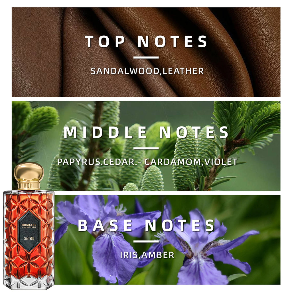 Séfralls High Quality Men Cologne 100ML*2 Oud Wood SandalwoodLong Lasting Strong Pheromone Men's hormones Romance Gentleman