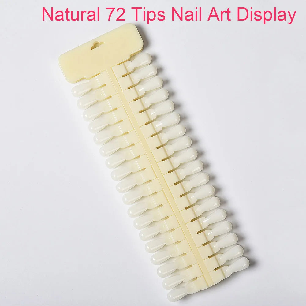 False Nails Tips Display Sticks Clear Nail Swatch Nail Gel Polish Showing Chart Manicure Polish Practice Training Display Board