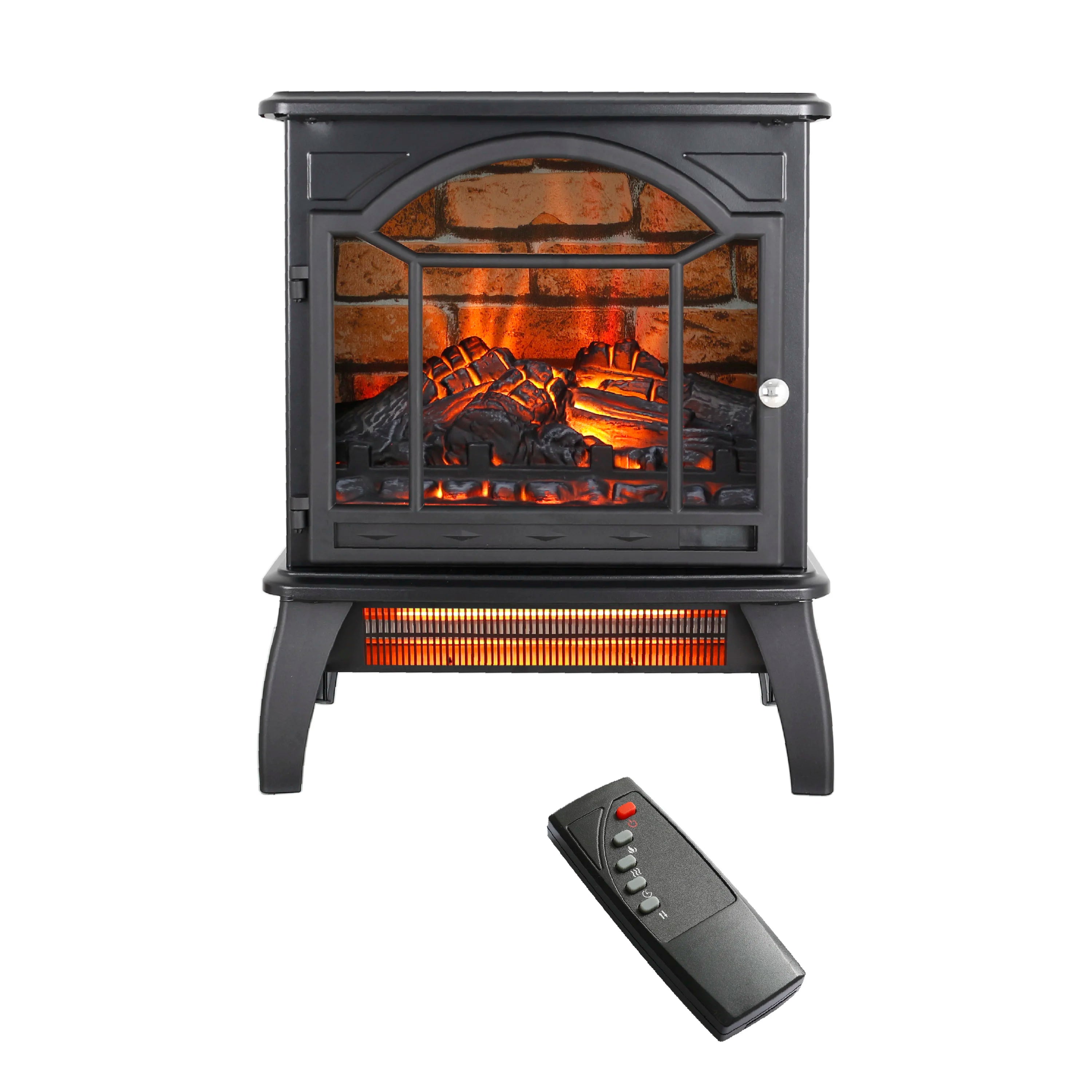 18 inch 3D Realistic Flame Electric Infrared Quartz Fireplace Stove with remote control