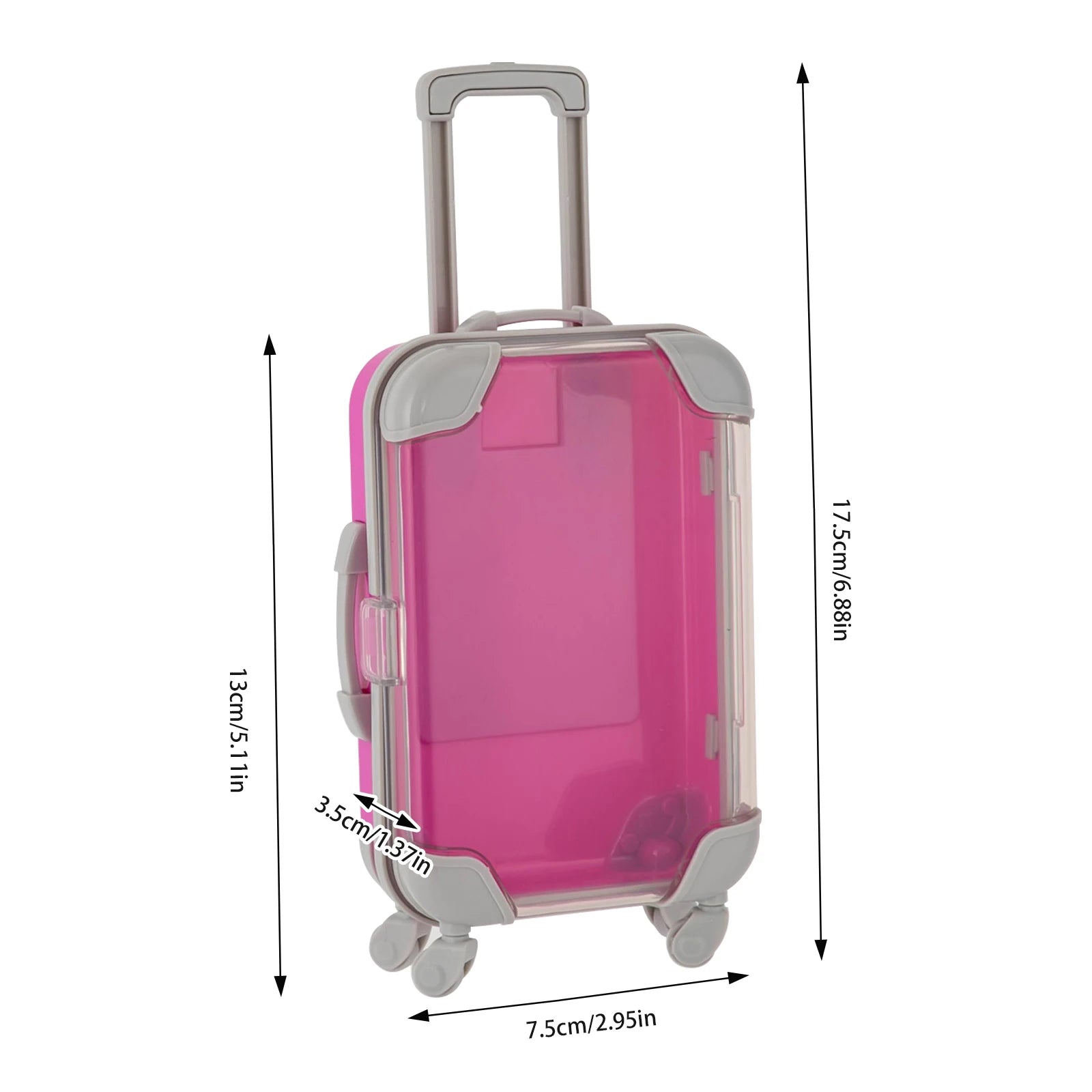 12pcs ABS Mini Suitcase Simulation Trolley Case Mini Luggage Mixed color