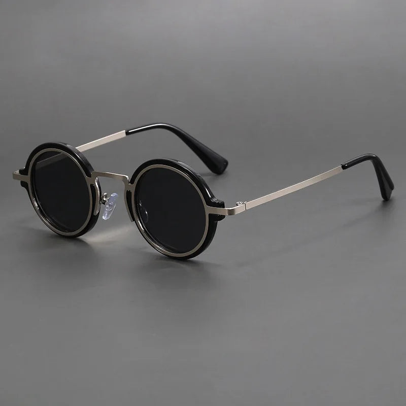 Men Vintage Steampunk Sunglases Women 2025 Luxury Design Metal Round Frame Sun Glasses Women Retro UV400 Shades Classic Eyewear