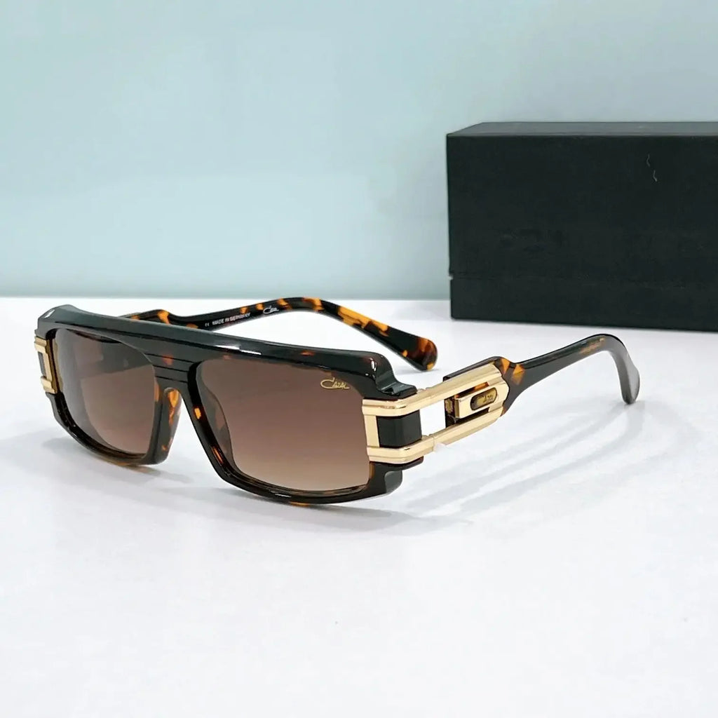 Original CCAZAL MOD164 Trend Classic Rectangle Acetate Frame Men Sunglasses Premium Casual UV400 Polarized Women Couple Eyewear