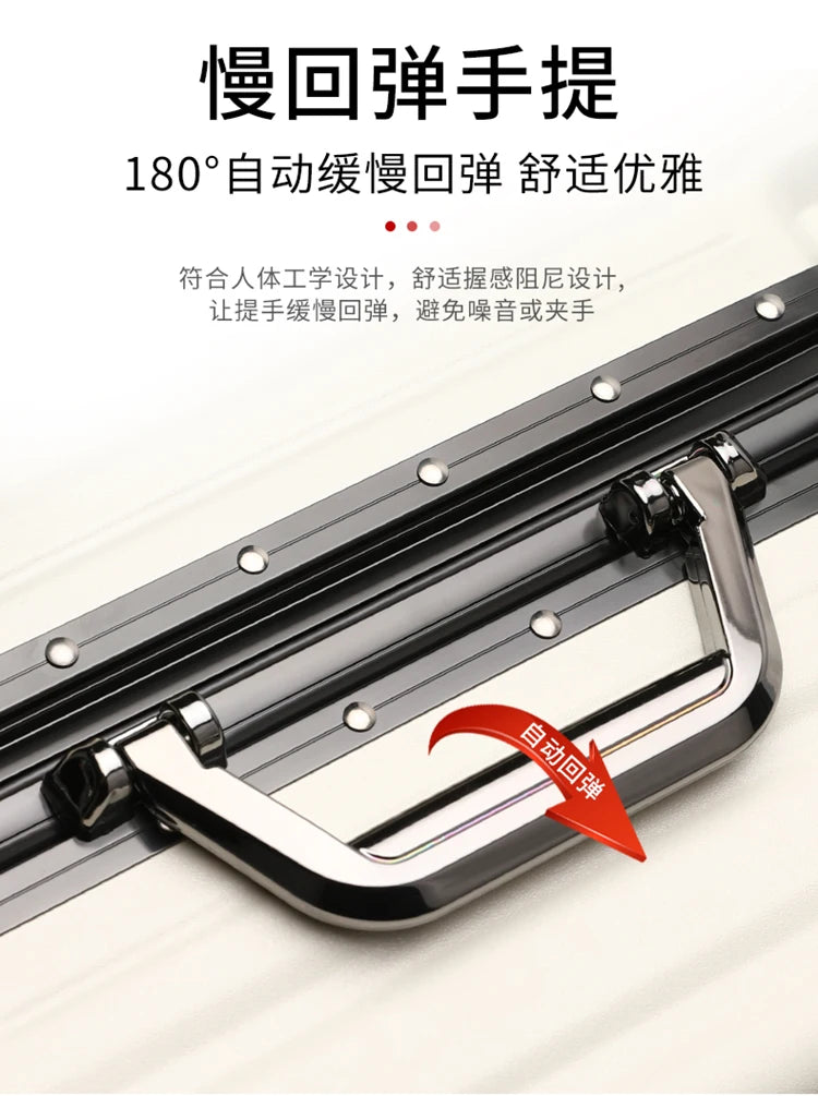 New High-value rolling luggage men women fashion hard trolley suitcase carry ons large-capacity silent travel boarding case