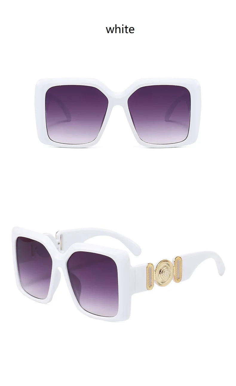 INS Popular Square Sunglasses Women Luxury Retro Brand Men Trending Travel Sun Glasses Female Shades UV400 Oculus