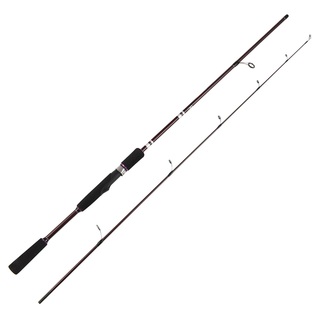 Carbon Spinning Fishing Rod 1.8m Solid Casting Fishing Rod with Comfort EVA Grip for Bass Fishing Walleye Fishing Trout Fishing