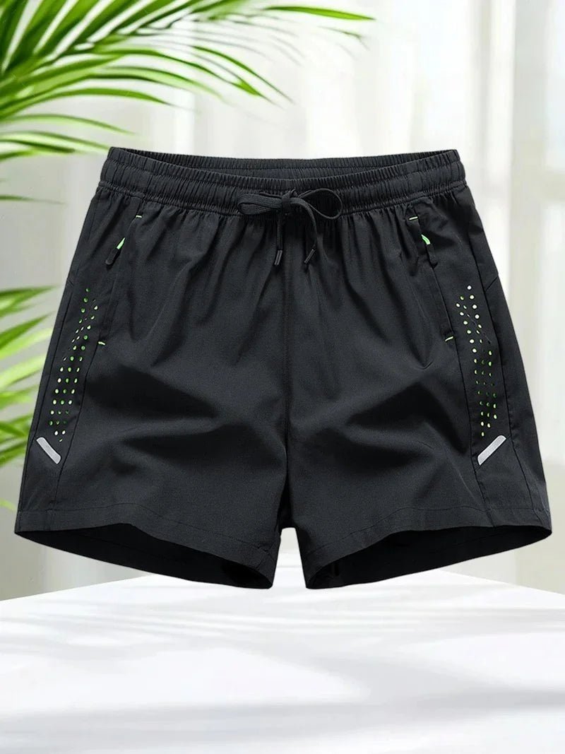 Quick Dry Shorts for Men 5 Inch Training Shorts Men Workout Clothes Drawstring Running Shorts Fitness Gym Pants Breathable Hole