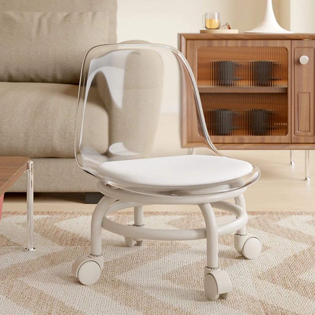 Universal wheel small stool household pulley low stool backrest strong and durable portable outdoor mobile small bench