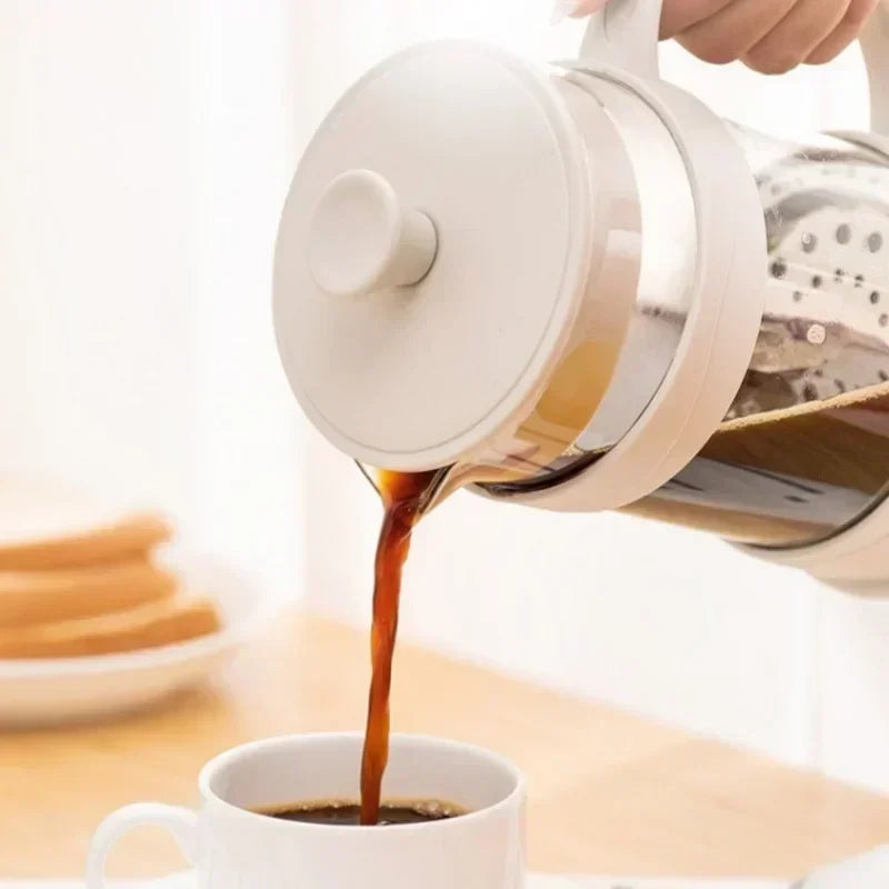 350/800/1000ml French Press Coffee Pot Multifunctional Home Hand Punch Pot Transparent Glass Coffee maker Coffee Accessories