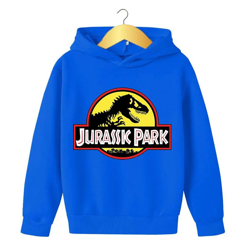 Children Clothing Jurassic Park Dinosaur print Boys Girls Hoodie  Tops Spring Autumn Leisure Sweatshirr Toddler 3-12 Year Coat