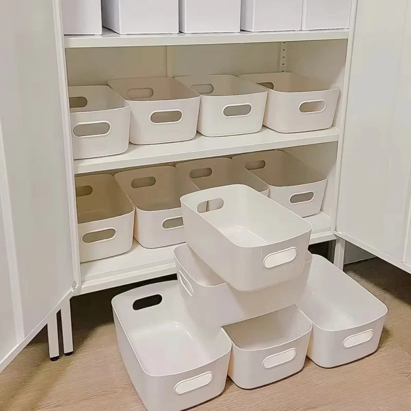 Desktop Storage Box, Cosmetics Clutter Organizer Box, Household Plastic Storage Box, Storage Box, Kitchen Storage, Bathroom