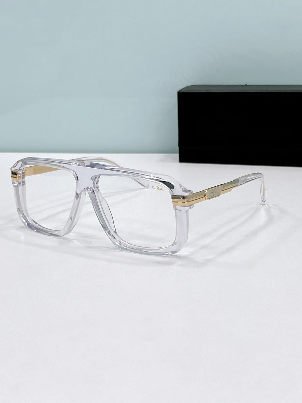 Original CCAZAL MOD8050 Luxury Retro Classic Casual UV400 Men Sunglasses Premium Alloy+Acetate Frame Square Women Couple Eyewear