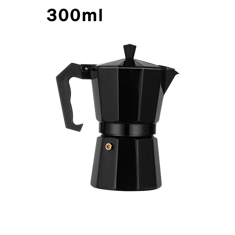 50/100/150/300ml Coffee Pot Italian Aluminum Moka Pot Octagonal Espresso Moka Coffee Pot Kitchen Barista Accessories