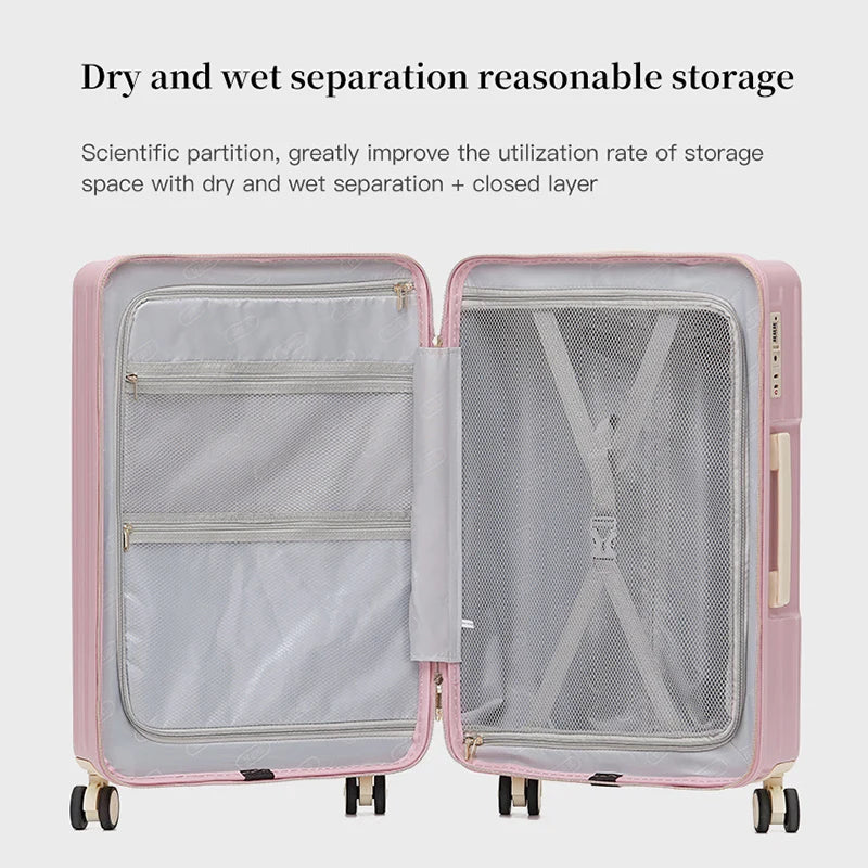 SUSHIMU20Inch Trolley Case Travel Suitcase Boarding Case Mini Password Box Suitcase Portable Universal Wheel Rolling Luggage Bag