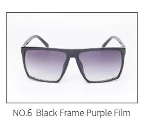 Women 2023 Spectacle Big Frame High Quality SunGlasses Vintage Designer Sun Glasses Men's Sunglasses Purple Square Gafas De Sol
