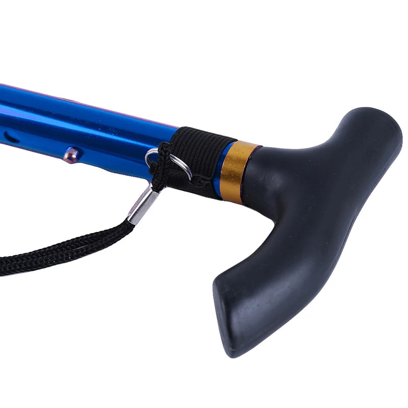 Hiking Camping Mountaineering Poles Walking Stick Telescopic Baton Trekking Poles Folding Cane Crutches Pole Unisex