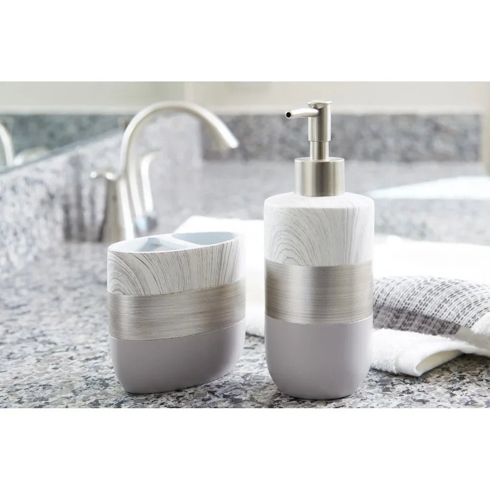 Liselotte Resin Toothbrush Holder Contemporary Design Bath Accessory Manual and Electric Toothbrushes Easy Care Wipe Clean