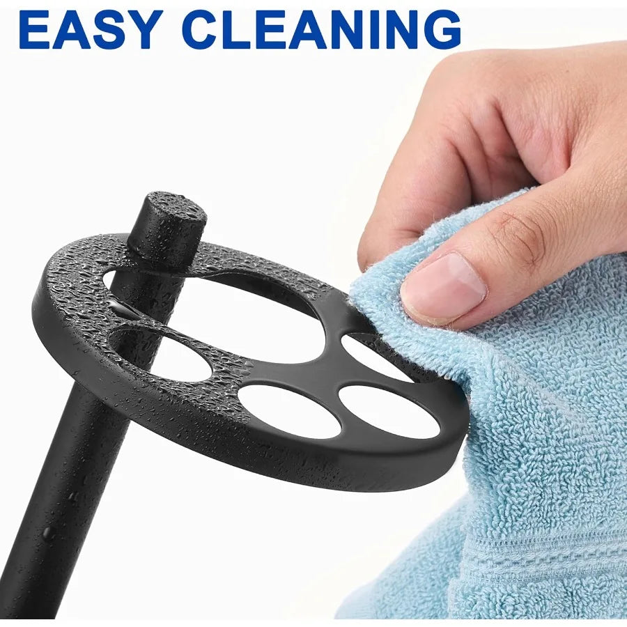 Metal Toothbrush Holder Stand for Bathroom: Stainless Steel Ventilated Organizer with Slots for Electric Toothbrushes Toothpast