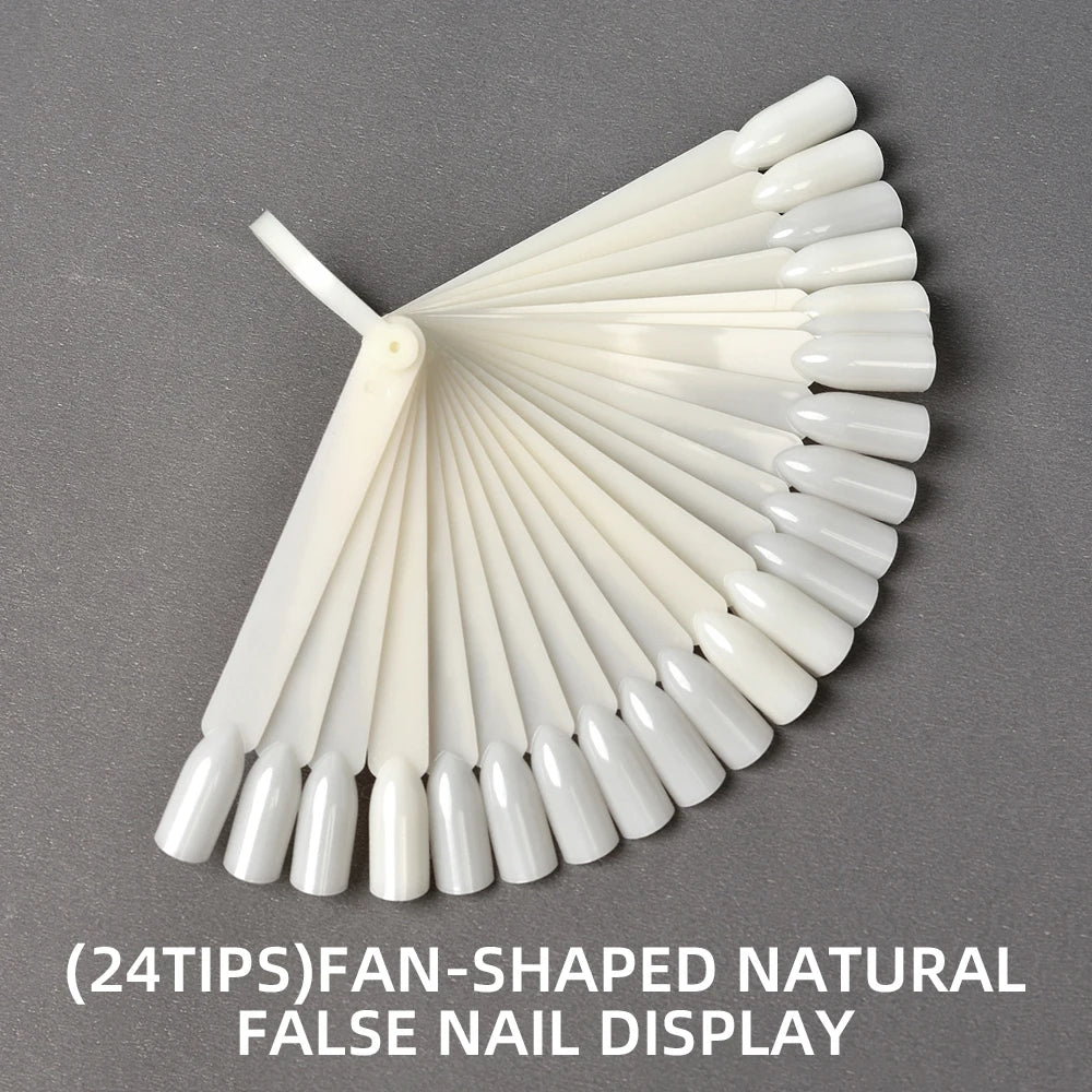 False Nails Tips Display Sticks Clear Nail Swatch Nail Gel Polish Showing Chart Manicure Polish Practice Training Display Board