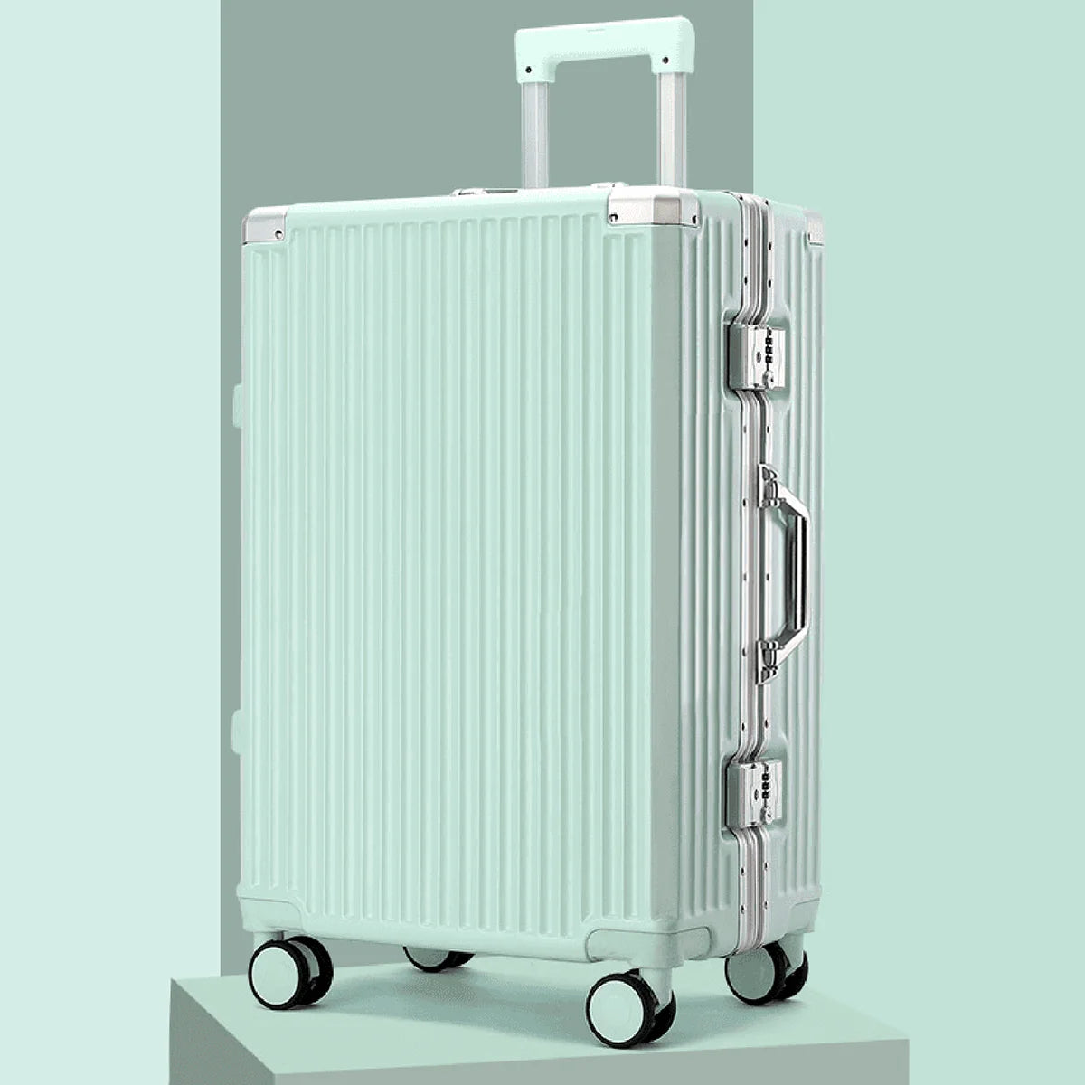 Trolley Luggage 20 24 26 28 英寸 Aluminum Frame Rolling Luggage Case Travel Suitcase on Wheels Combination Lock Carry on Luggage