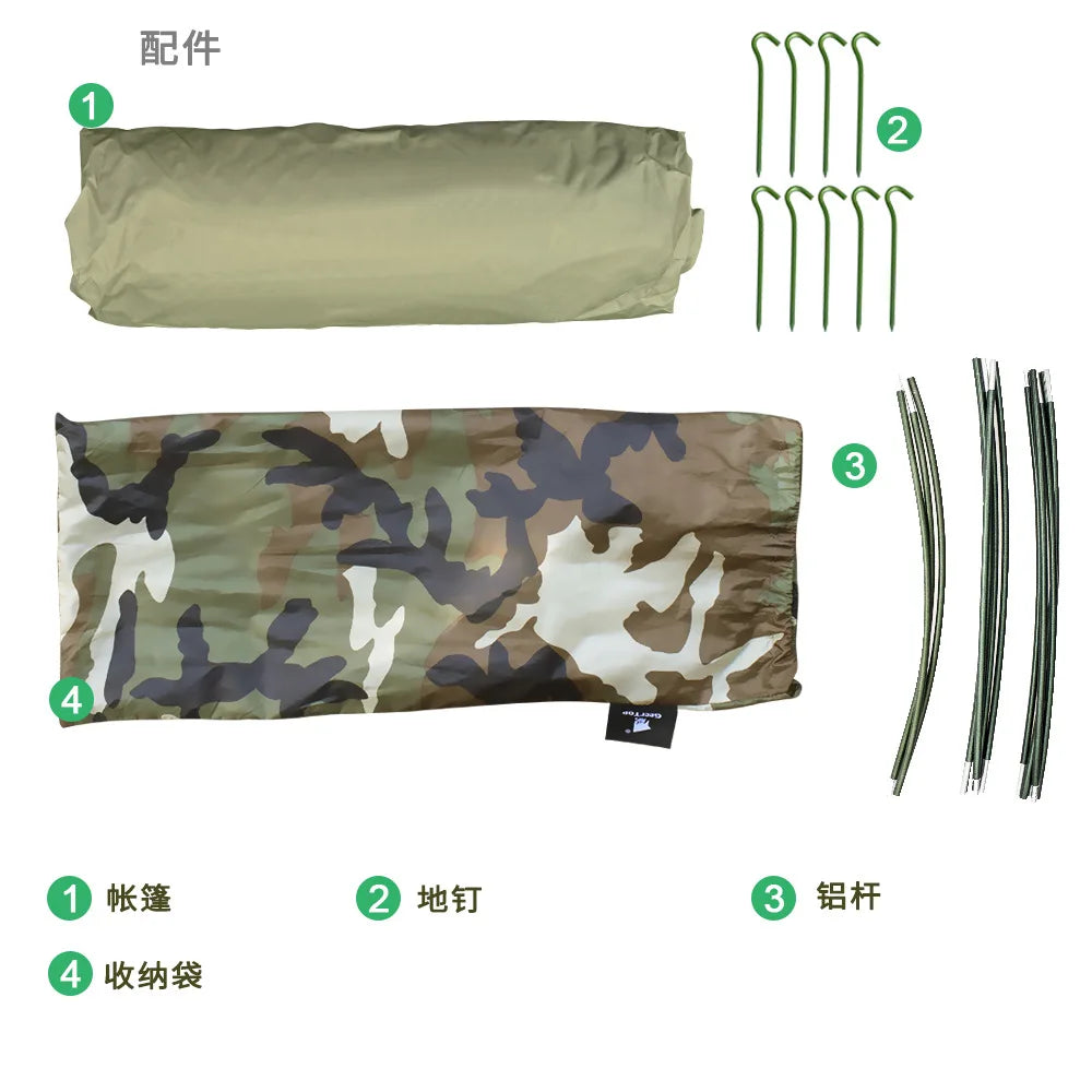 Ultralight One Person Tunnel Tent Outdoor Camping Survival Single Tent