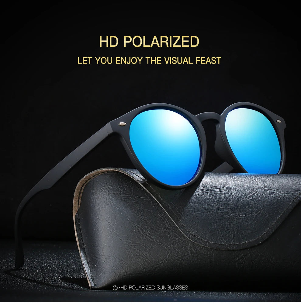 Fashion Round Polarized Sunglasses Women Men Classic Vintage Driving Travel Sun Glasses Circle Oval Brand Designer Eyewear UV400