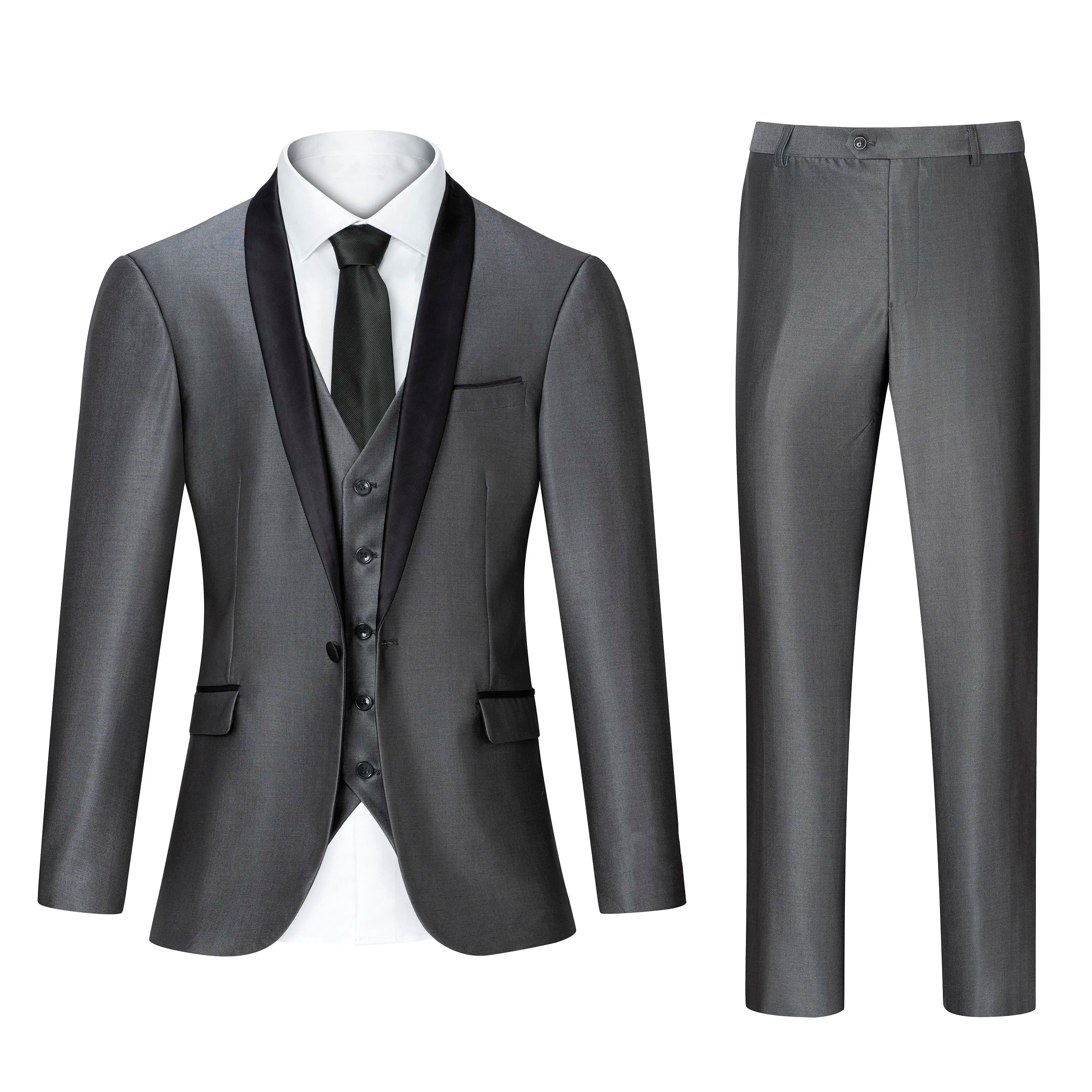 Customized Luxury Men Suits Single Breasted Peak Lapel 3 Piece Jacket Pants Vest Full Sets High Quality Clothing Terno Blazers
