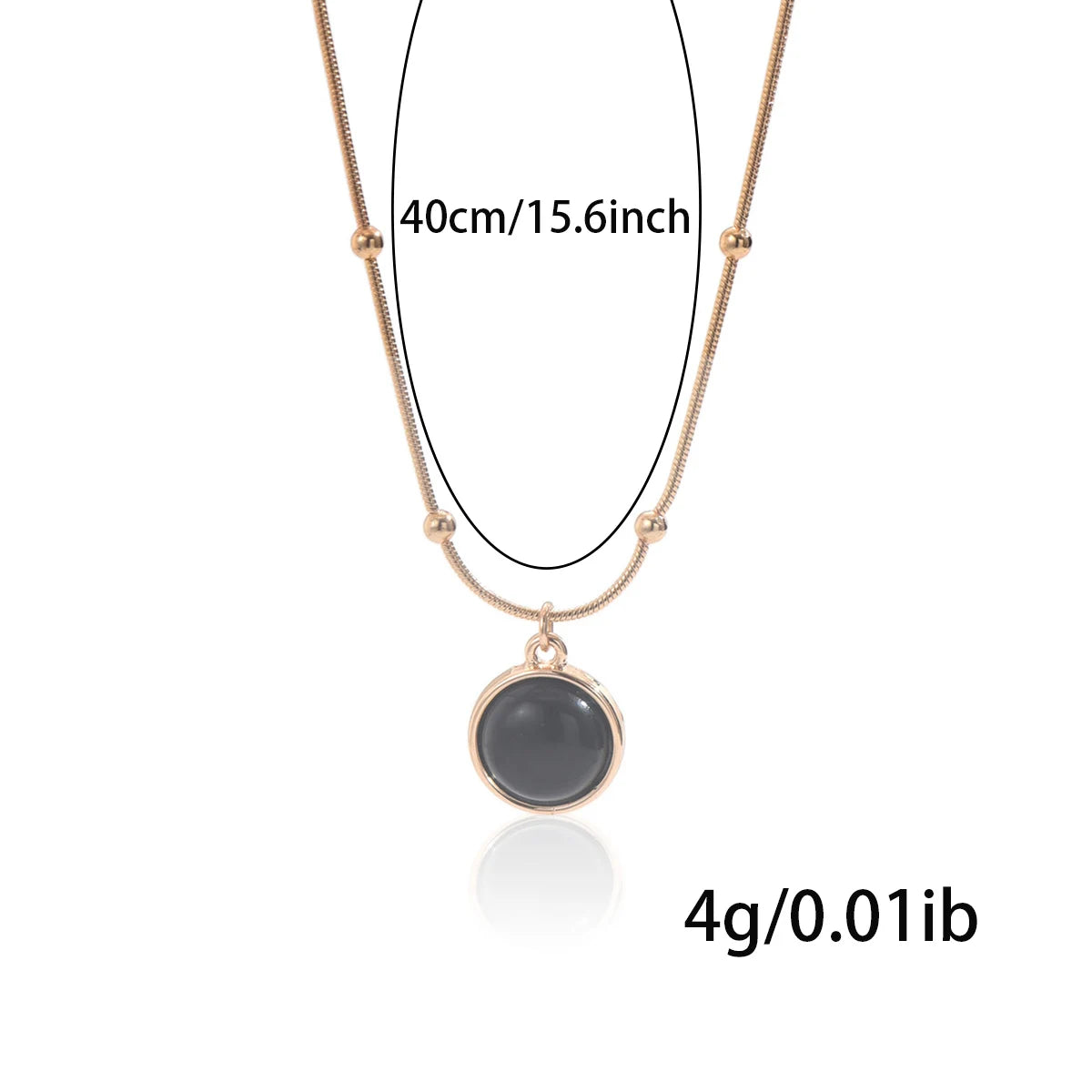 Lxalry 18K Gold-Plated Mood Necklace, Stainless Steel Minimalist Jewelry, Color-Shifting Pendant, Hypoallergenic Gift for Women