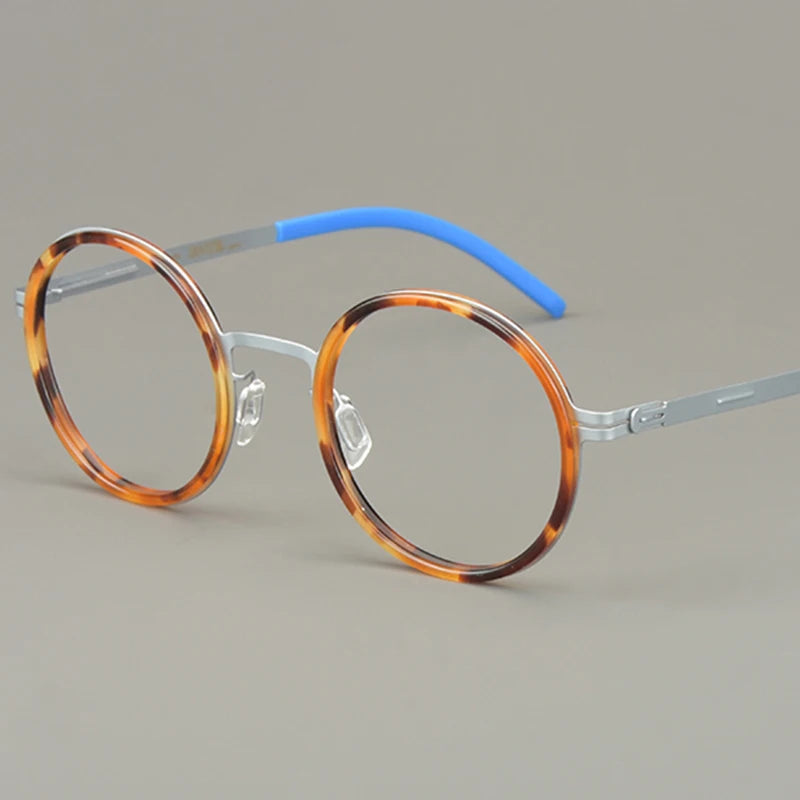 Classics Round Glasses Frame Eyeglasses Light Thin Screwless Acetate Ring Men Women Spectacle Germany Brand Design Oroshi 2025